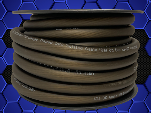 DC Audio - Tinned OFC 1/0 Power / Ground Cable - 15ft
