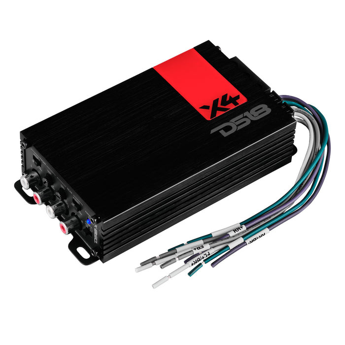 DS18 - X4 Ultra Compact Class D 4-Channel Car Amplifier 1400 Watts Max