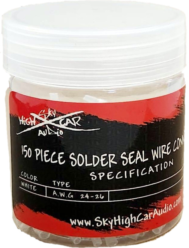 Sky High Car Audio Solder Seal Wire Connectors: White | Best