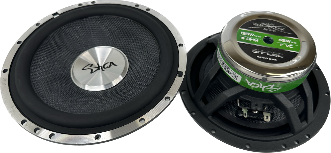 SHCA - C6C 6.5" 2-way Component Speaker w/ Glass Fiber Cone Sky High Car Audio