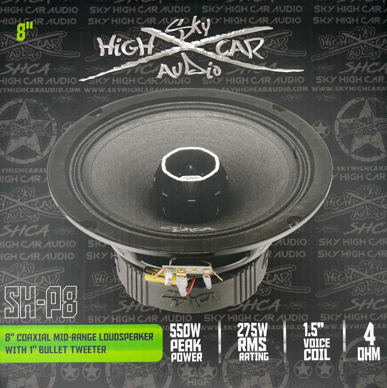 Sky High Car Audio SH-P8 8” COAXIAL MID-RANGE LOUDSPEAKER WITH 1