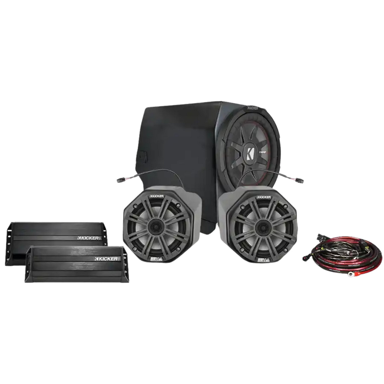 SSV Works Kicker 3-Speaker Plug-&-Play System for Ride Command - Polaris General SSV WORKS