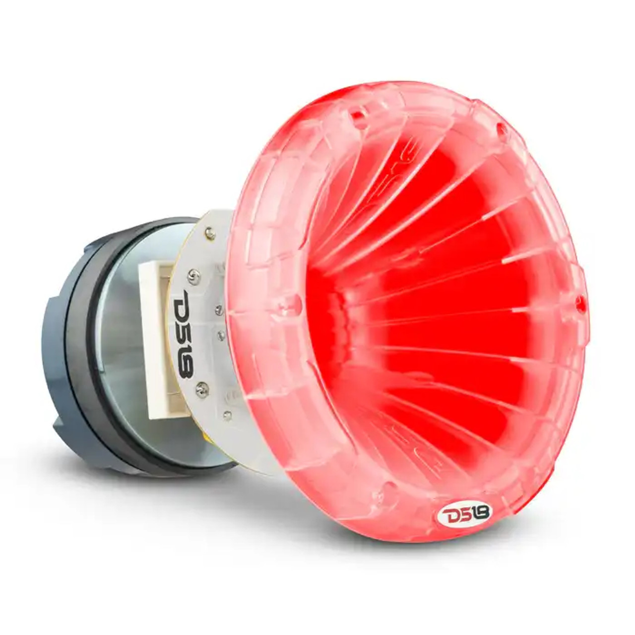 DS18 PRO-DKHCL PRO 1" Twist On Throat Compression Driver 1.75" Titanium VC with RGB Led Light Horn and Built-in Crossover 700 Watts 4 Ohms DS18