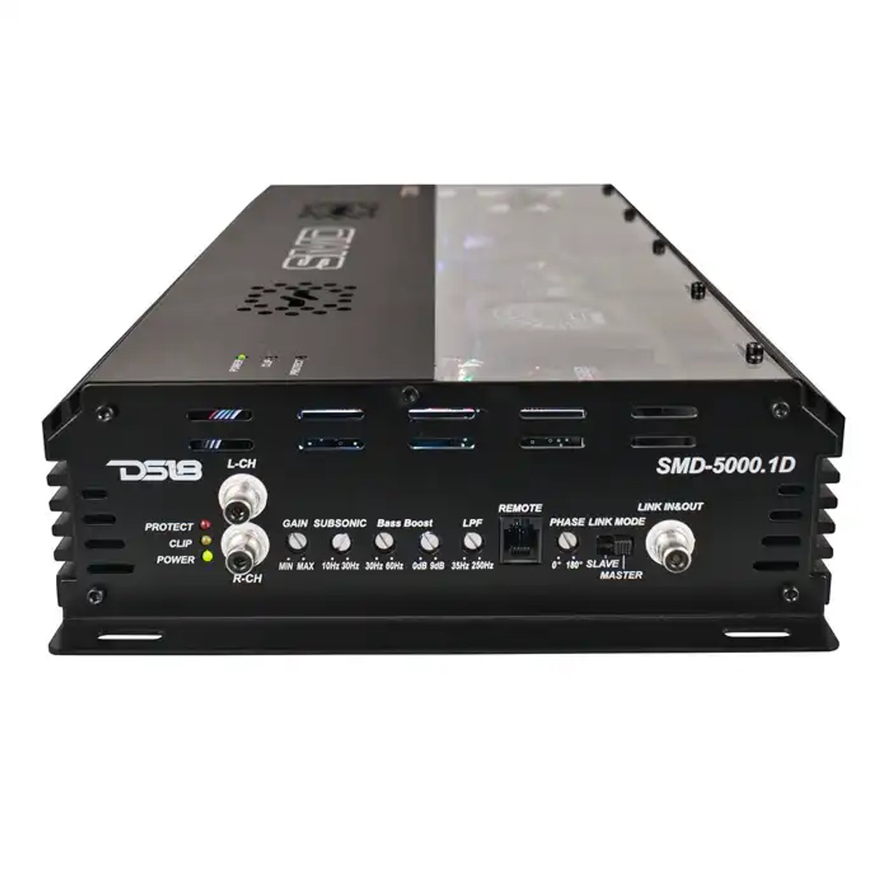 SMD - Monoblock Amplifier with VM-1 Voltmeter and Digital LED Lights 5000W RMS at 1-ohm - Steve Meade Designs DS18