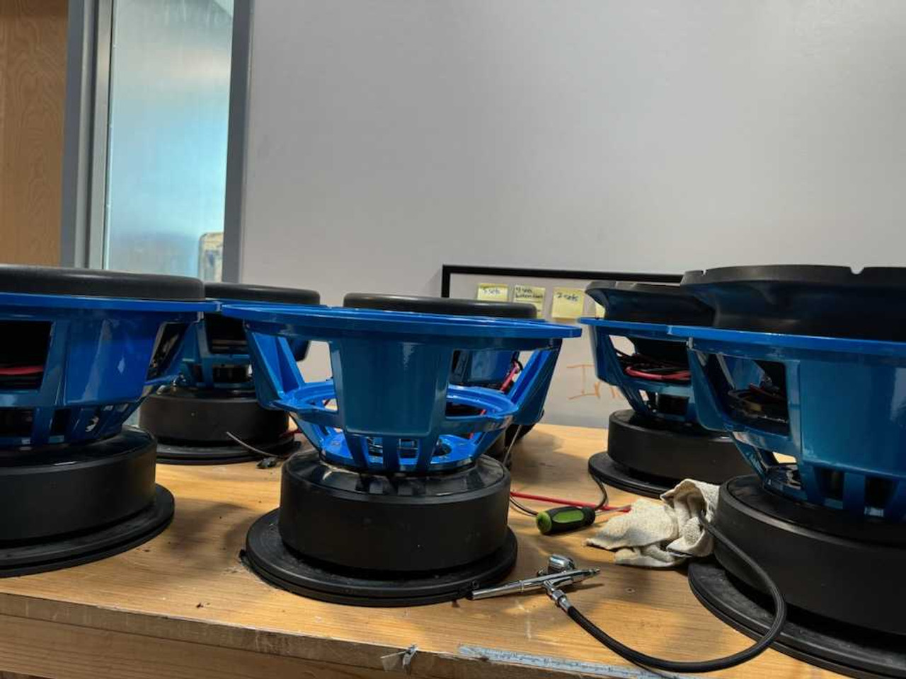 B-Stock - SoundQubed HDX4 Series Subwoofer 15" Custom Blue Powder Coated Baskets SoundQubed