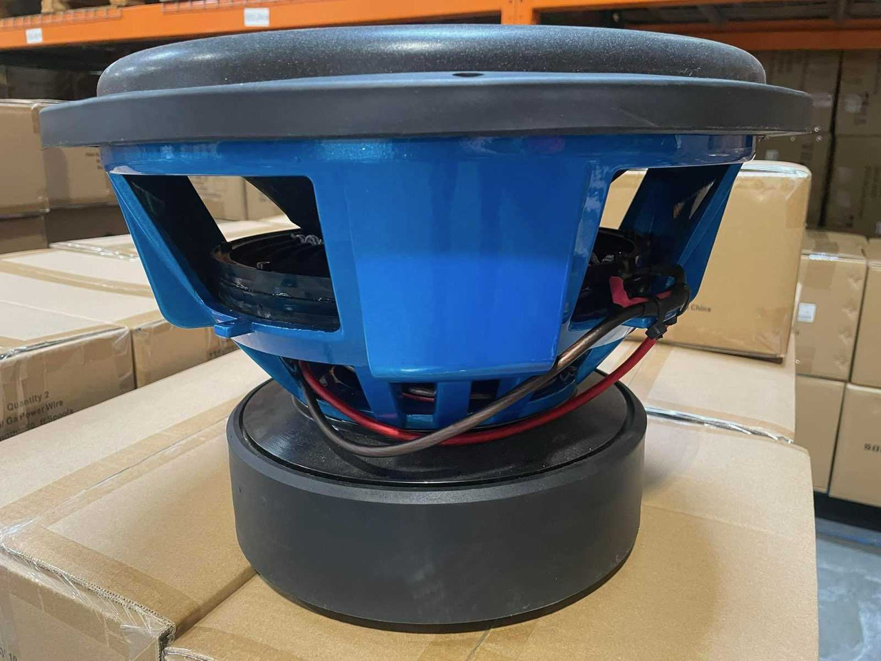 B-Stock - SoundQubed HDX4 Series Subwoofer 15" Custom Blue Powder Coated Baskets SoundQubed