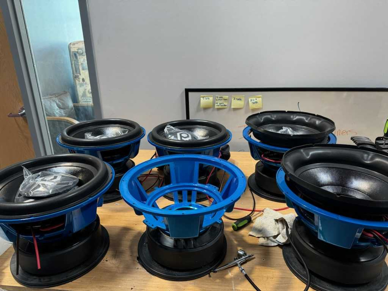 B-Stock - SoundQubed HDX4 Series Subwoofer 15" Custom Blue Powder Coated Baskets SoundQubed