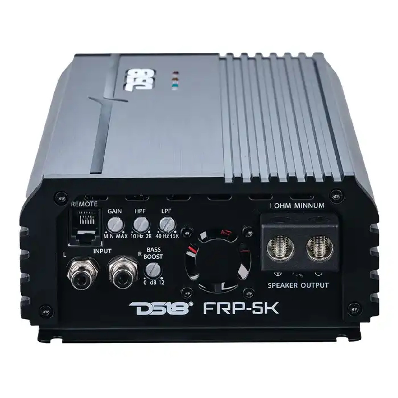 DS18 FRP Compact Full-Range Class D 1-Channel Amplifier 5,000 Watts Rms @ 1-Ohm Titanium DS18