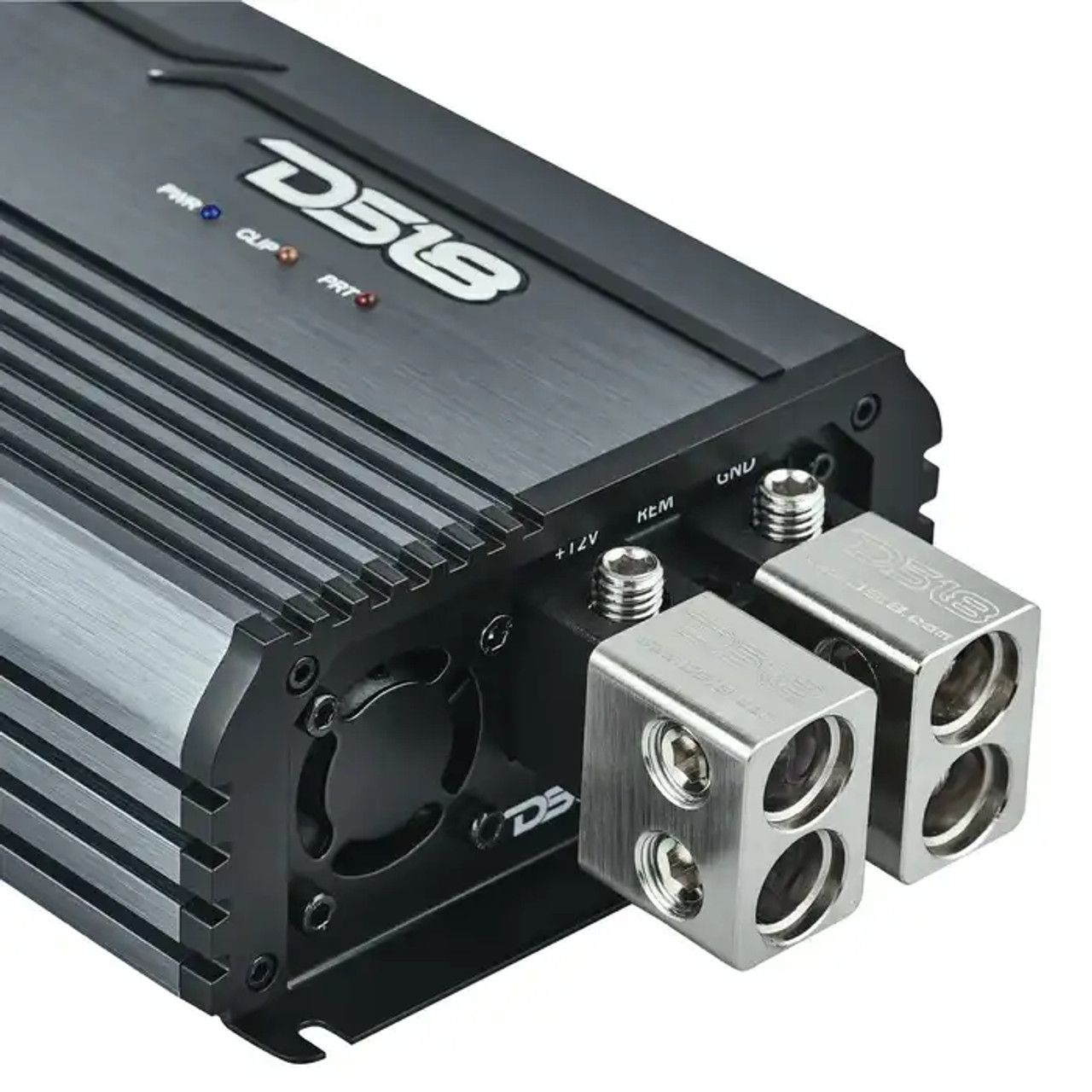 DS18 FRP Compact Full-Range Class D 1-Channel Amplifier 5,000 Watts Rms @ 1-Ohm Titanium DS18