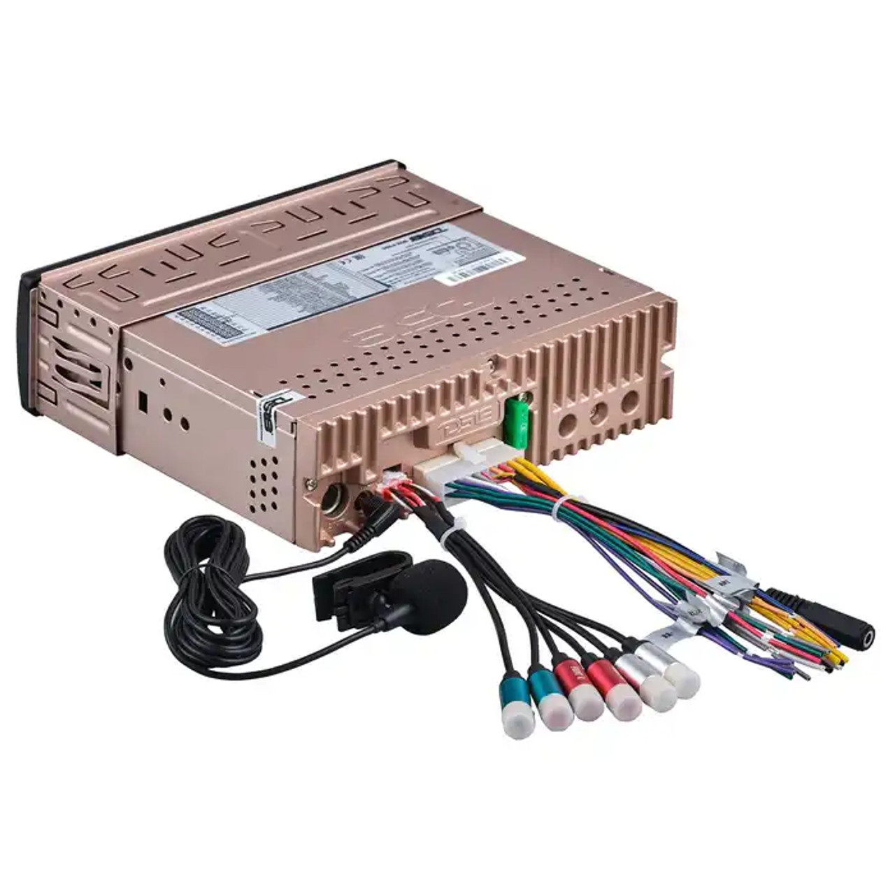DS18 High Power 240 Watts RMS (4 x 60) Digital Media Receiver | Single Din | DSP | APP | Bluetooth Audio and Calling Head Unit | Aux Input | USB | Mechless | AM/FM Radio Receiver | 3V + 3.5V Subwoofer DS18