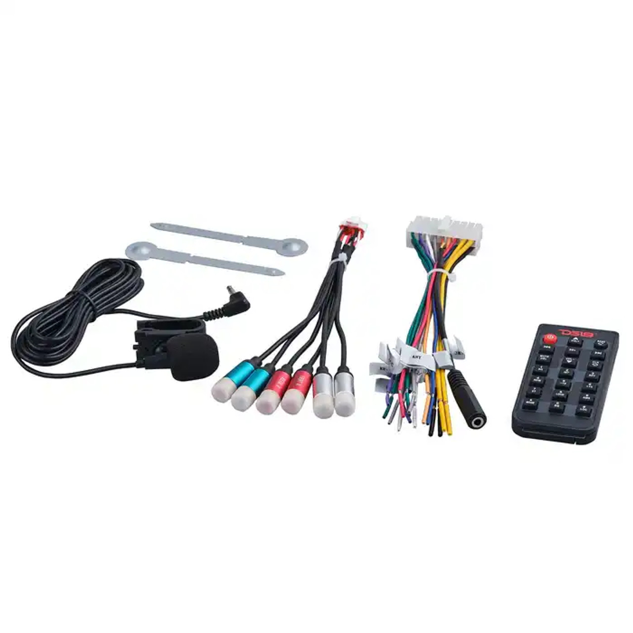 DS18 High Power 240 Watts RMS (4 x 60) Digital Media Receiver | Single Din | DSP | APP | Bluetooth Audio and Calling Head Unit | Aux Input | USB | Mechless | AM/FM Radio Receiver | 3V + 3.5V Subwoofer DS18