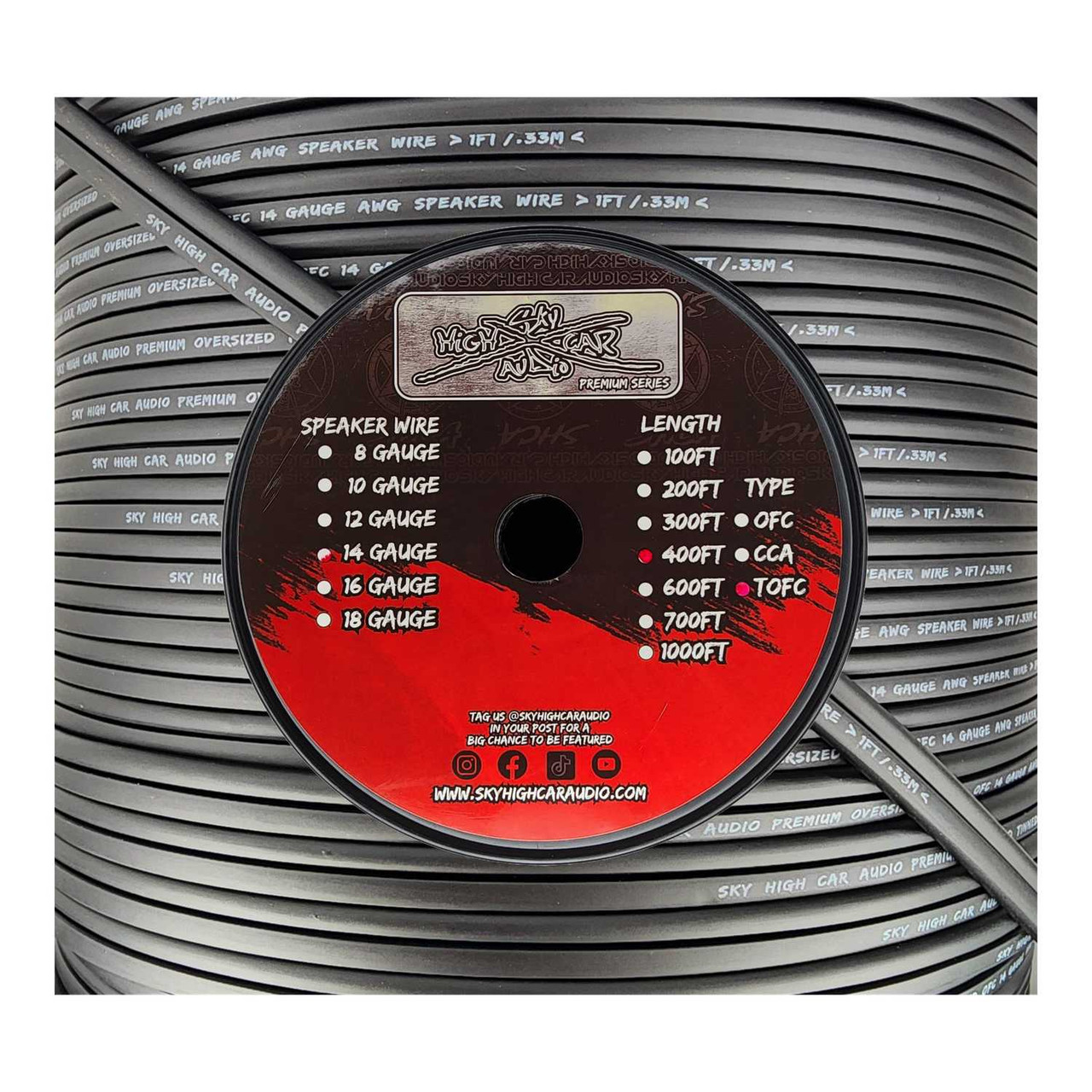 Sky High Car Audio Tinned OFC 14 Gauge Speaker Wire