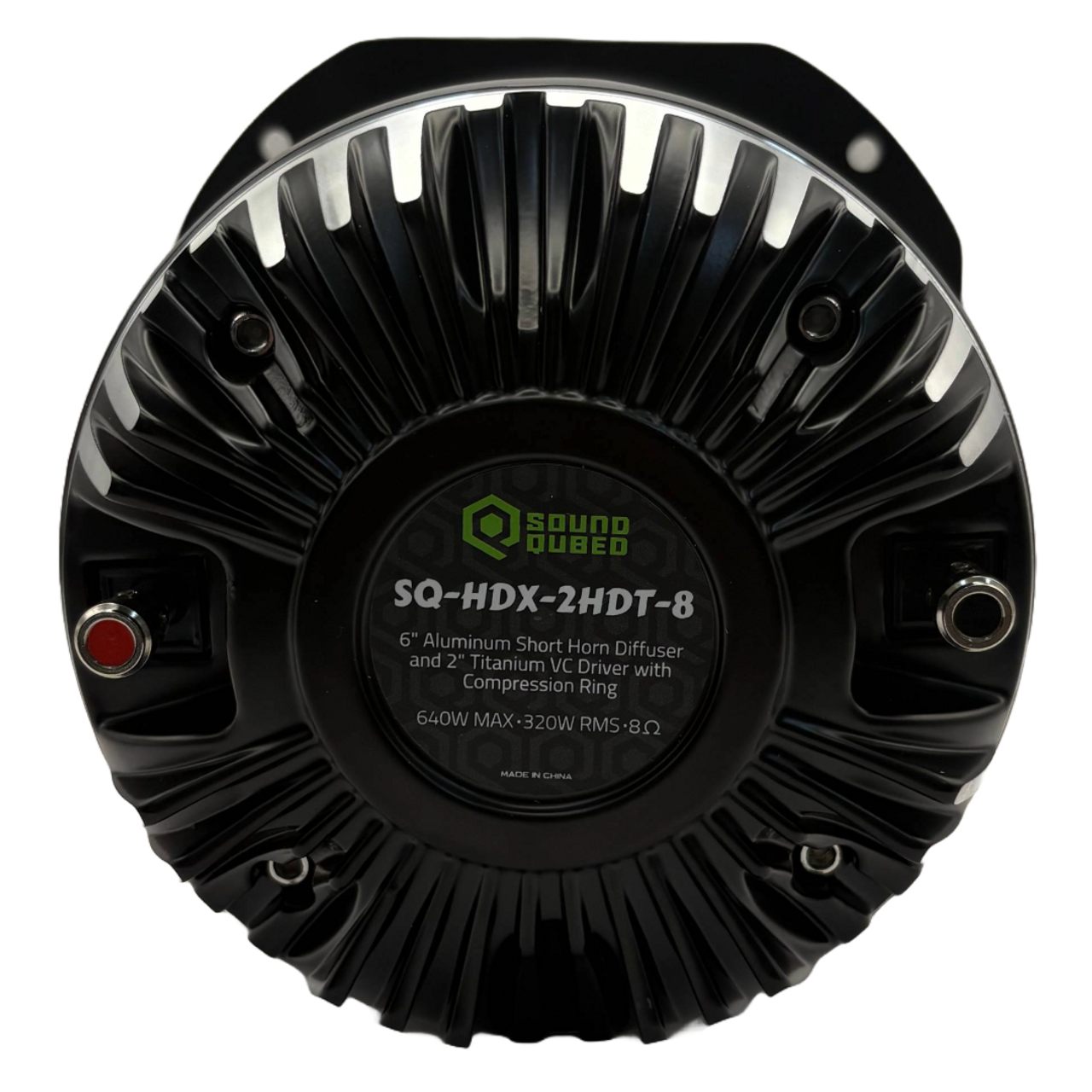 SoundQubed 6" Aluminum Short Horn Diffuser with 2" Voice Coil Titanium Driver with Compression Ring - 8 ohm - 320w/640w SoundQubed
