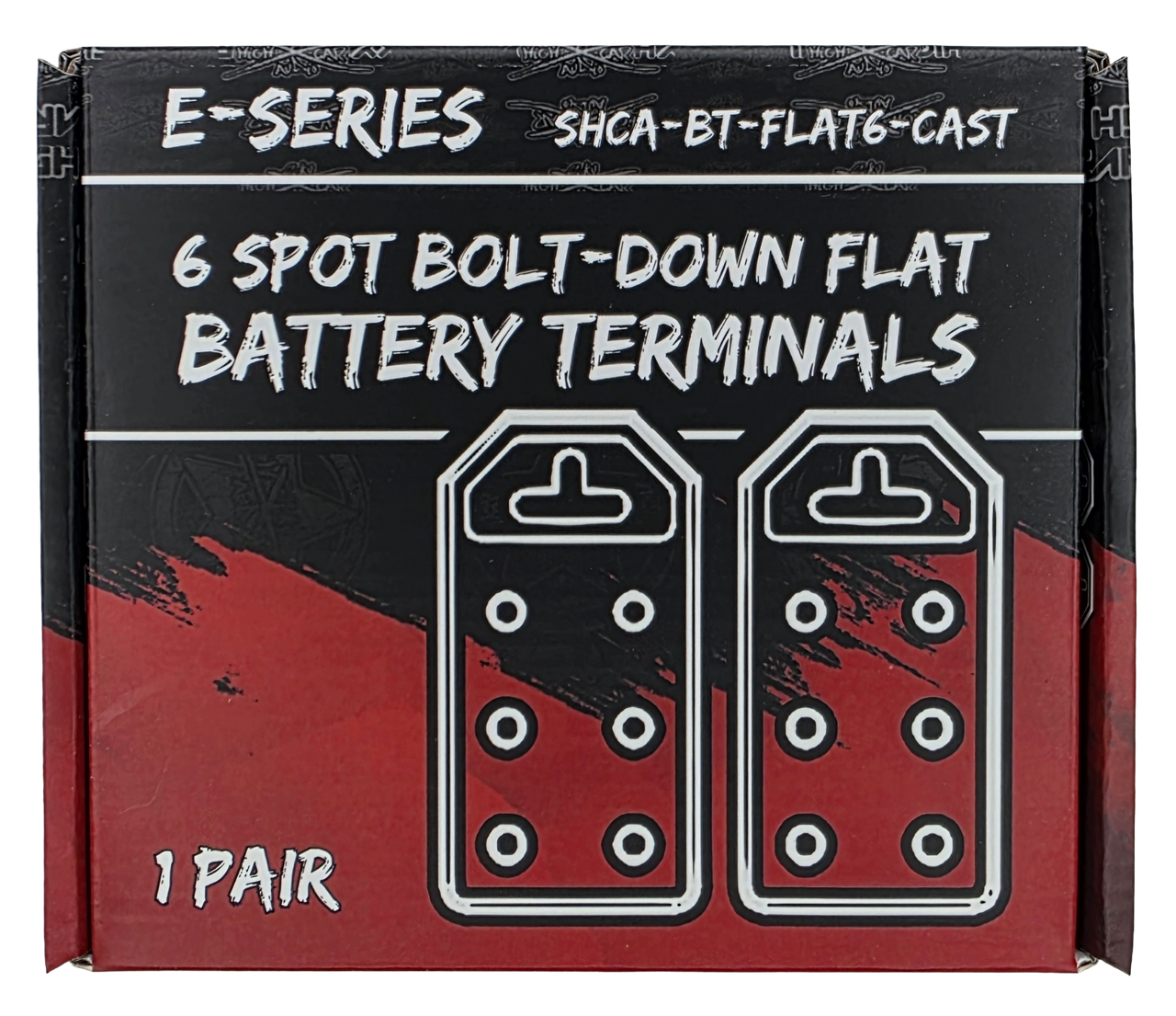 Sky High Car Audio Cast Flat 6 Spot Battery Terminals