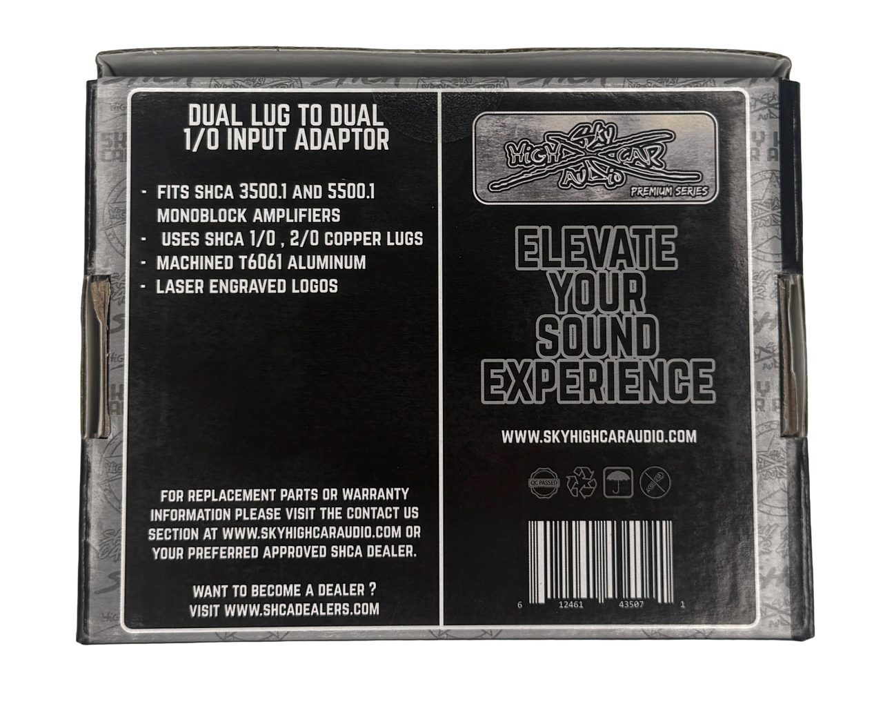 SHCA Dual Amplifier Input to 90° Ring Terminal Adapter Sky High Car Audio