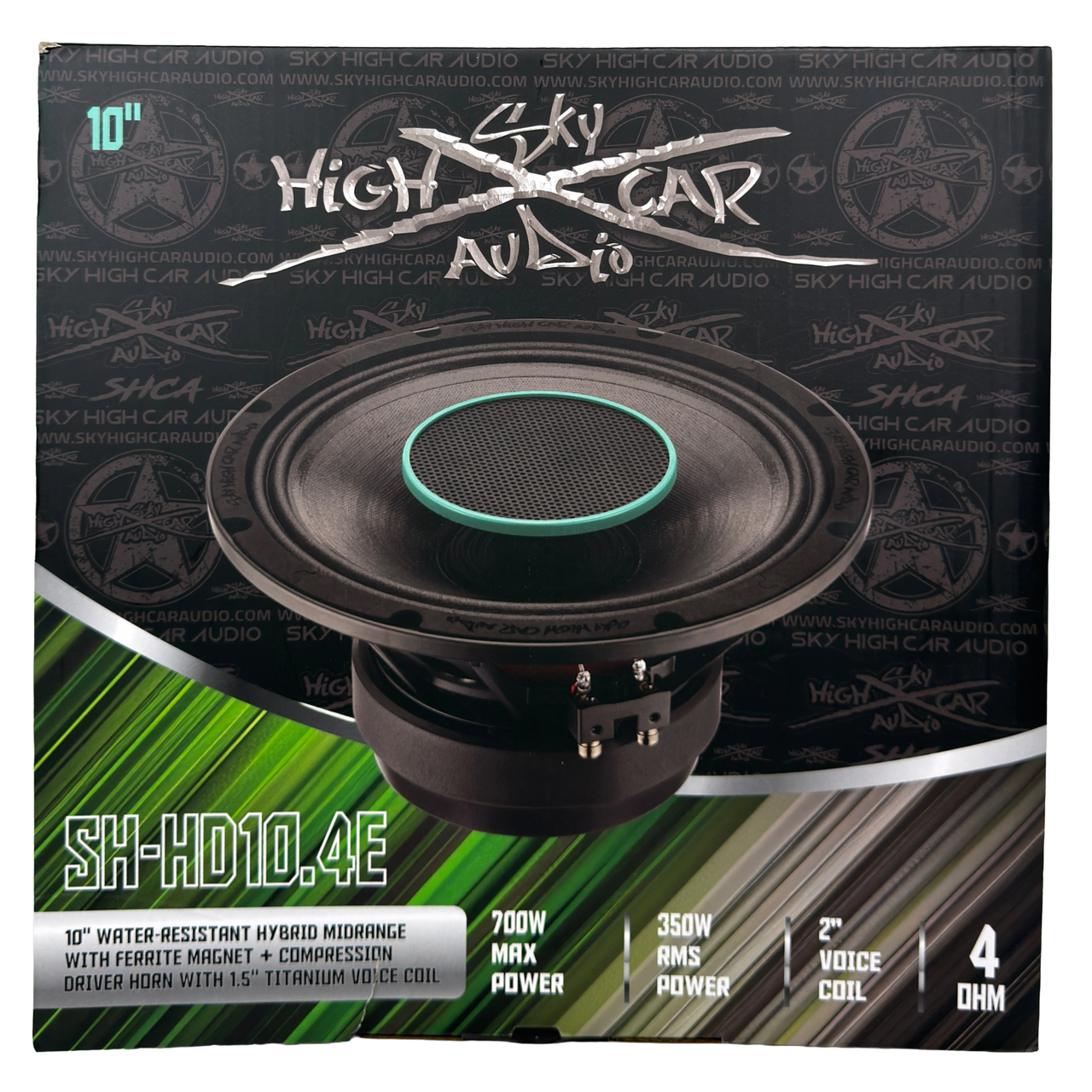SHCA Pro Audio HD10.4E 10" Hybrid Midrange Coaxial Speaker 700 Watts 4 ohm (Single)