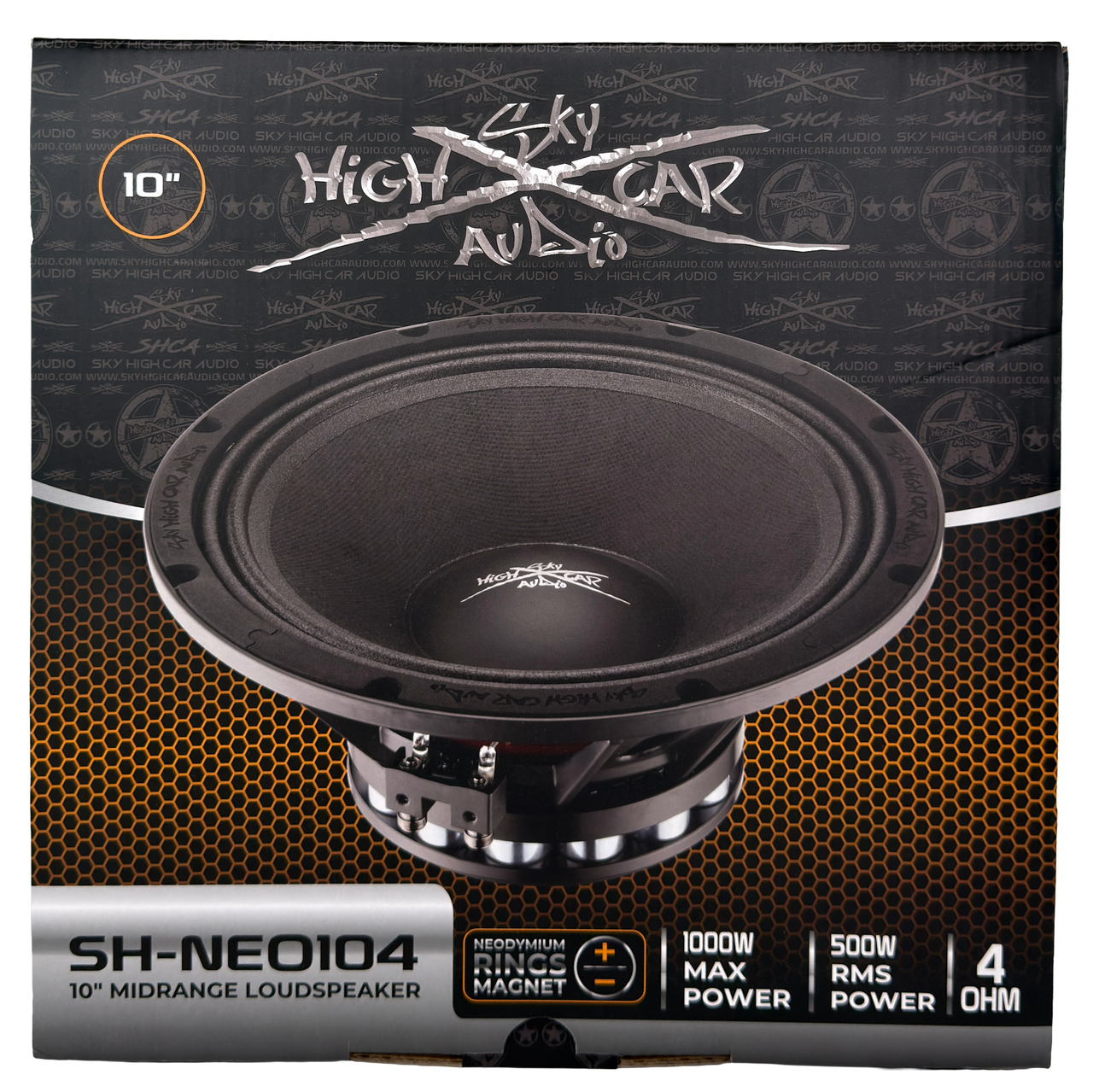 SHCA NEO104 10" Neo Midrange Loudspeaker 2" VC 4 ohm (Single Speaker)