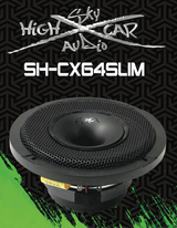 Sky High Car Audio SH-CX64SLIM 6.5" Slim Coaxial Speaker With Compression Driver Horn Sky High Car Audio