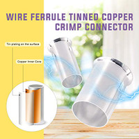 8 GA Wire Ferrules - Copper Tinned