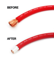 8 GA Wire Ferrules With Heat Shrink - Copper Tinned