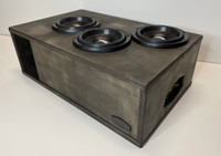 Gately  Audio - 3 X 10” SUBWOOFER ENCLOSURE SUBS UP/PORT BACK 3.25CF