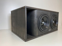 Gately Audio - 2 X 12" SUBWOOFER ENCLOSURE SUBS BACK PORT BACK 5.5 CF