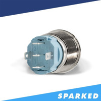 Sparked Innovations Aluminum Latching 12V Push Button Switch SPDT Halo Ring