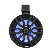 DS18 HYDRO 8" Marine Towers with Integrated RGB LED Lights 375 Watts (Pair) - Black