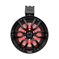 DS18 HYDRO 8" Marine Towers with Integrated RGB LED Lights 375 Watts (Pair) - Red