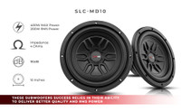 DS18 - LSE-110A Bass Package 1 x SLC-MD10 In a Ported Box with S-1500.1/RD Amplifier and 4-GA Amp Kit 400 Watts