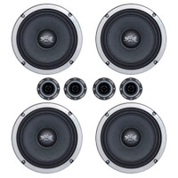 SHCA Pro Audio Package 4 EL68 6.5" Midrange Midbass Speakers & 4 PRO TW1 Tweeters
