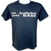 SHCA T-Shirt - No Bullshit Just Bass - Black w/ White Logo