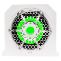 DS18 - HYDRO NXL-10SUBLD 10" Marine & Motorsports Subwoofer Box Loaded with Integrated RGB Lights 4 Ohms 700W - White