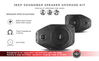 DS18 JL-SB6 Plug & Play Soundbar Enclosure Upgrade with 6.5" Neodymium Mid-Range and Tweeter For Jeep Wrangler JL / JLU | Gladiator JT Left and Right