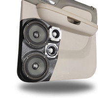 Custom Speaker Pods Dual 6-1/2″ Speakers and Dual 3-1/2″ Tweeters for Rear Door 07-14 GM Full Size Truck Upper Handle Speaker Pods Custom Speaker Pods