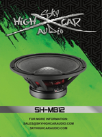 SHCA Pro Audio MB12 12" Midbass Loudspeaker 1000 Watts 8 ohm (Single) Sky High Car Audio