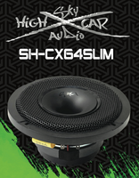 Sky High Car Audio SH-CX64SLIM 6.5" Slim Coaxial Speaker With Compression Driver Horn Sky High Car Audio