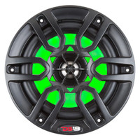 HYDRO 8" 2-WAY MARINE SPEAKERS WITH INTEGRATED RGB LED LIGHTS 375 WATTS MATTE BLACK (PAIR)