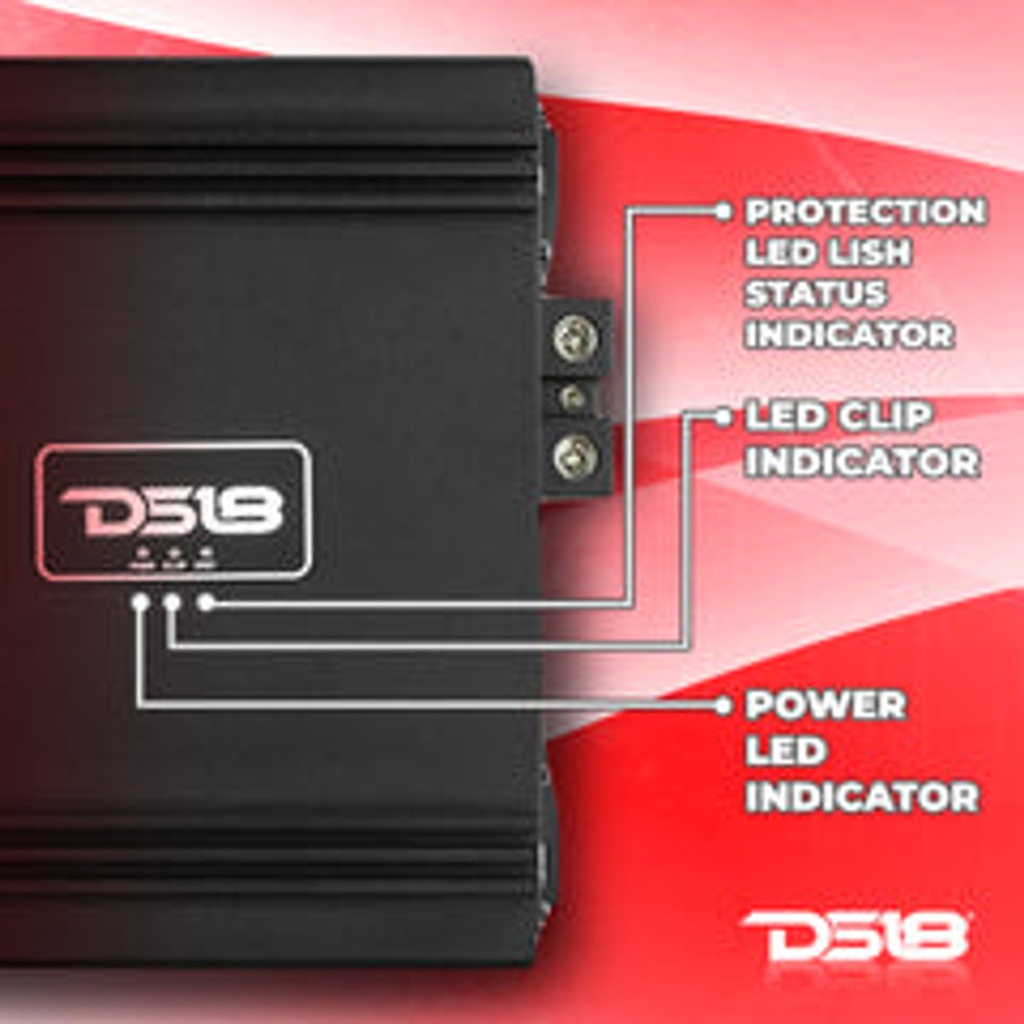 DS18 GFX-8K1 PRO Full-Range Class D 1-Channel Monoblock Amplifier 8000  Watts RMS 1-Ohm Sky High Car Audio
