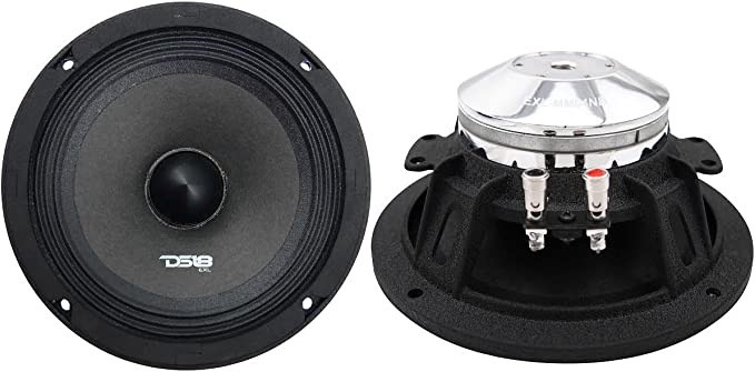 DS18 EXLMM84NB Neodymium 8Inch Midrange Loud Speaker 4Ohm 500 Watts Max Extremely Loud Series