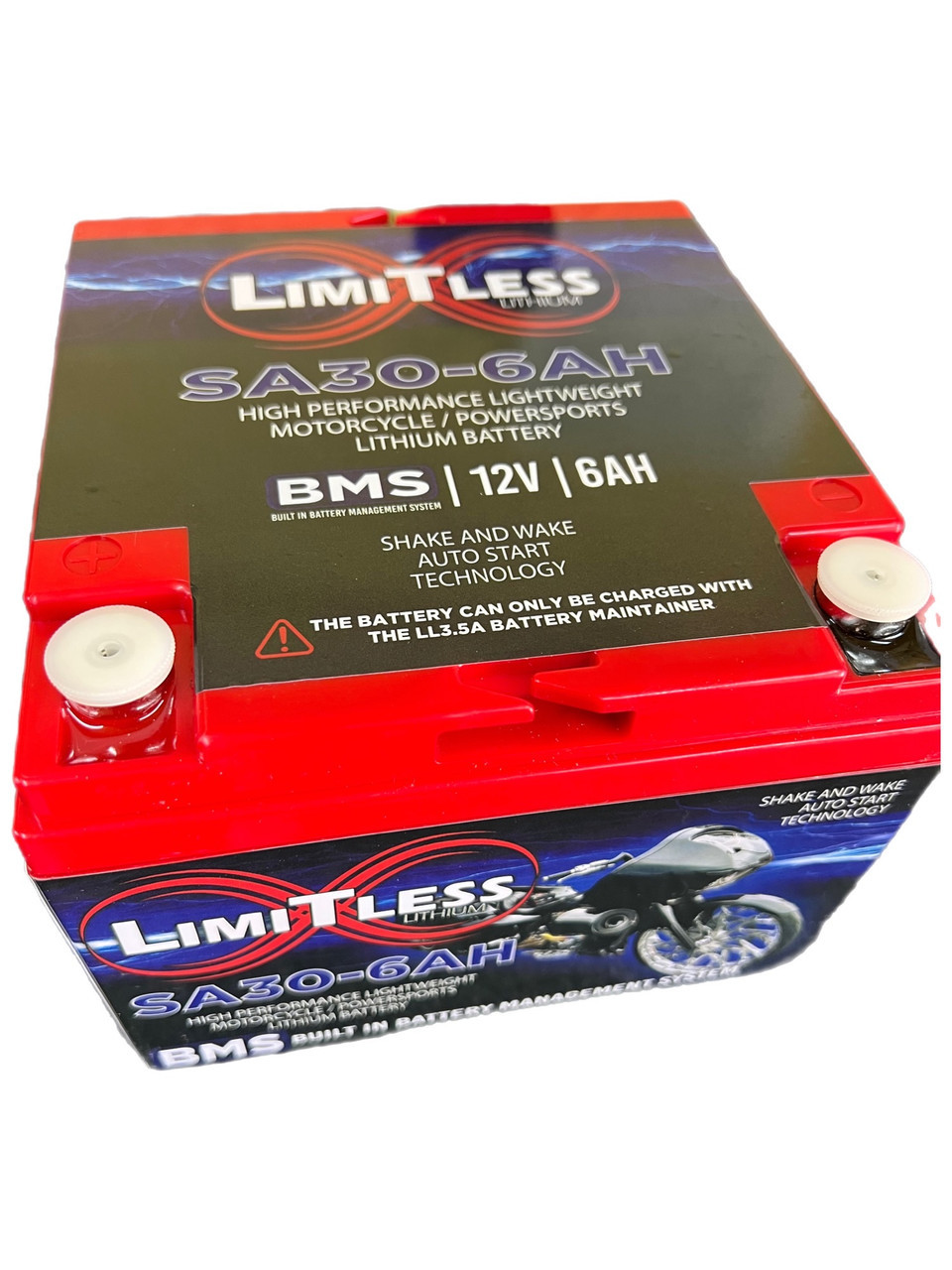 Limitless Lithium Shake Awake 30 Case 6Ah Smart Motorcycle Battery