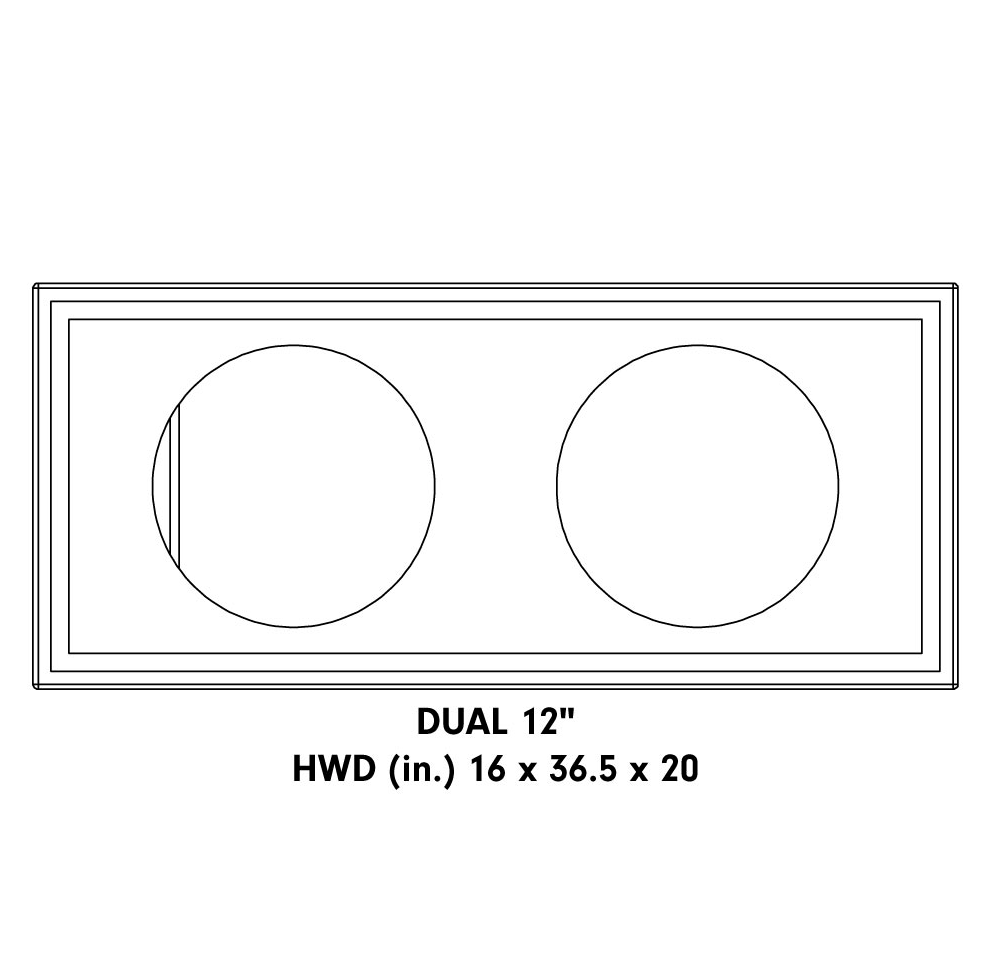 DD Audio 2 x 12 Inch Loaded Enclosure Sky High Car Audio
