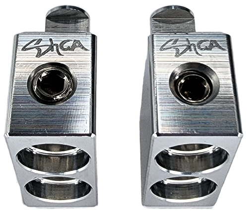 Sky High Car Audio Dual 1/0 Gauge Input Reducers – 20ft RCA Cable Pair – COPPER