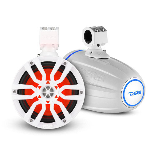 Paar DS18 NXL-69/WH 6x9 2-Wege 375W 4 Ohm Marine Lautsprecher – LED RGB Weiß