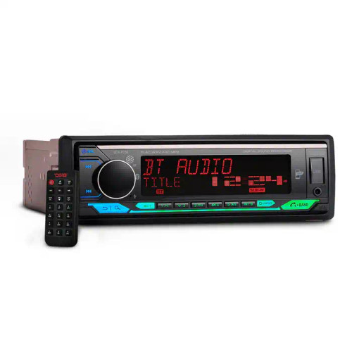 DS18 High Power 240 Watts RMS (4 x 60) Digital Media Receiver | Single Din | DSP | APP | Bluetooth Audio and Calling Head Unit | Aux Input | USB | Mechless | AM/FM Radio Receiver | 3V + 3.5V Subwoofer DS18
