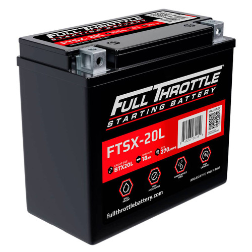 Full Throttle Starting Series FTSX-20L High-Performance AGM Battery Full Throttle Batteries