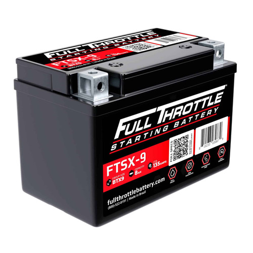 Full Throttle Starting Series FTSX-9 High-Performance AGM Battery Full Throttle Batteries