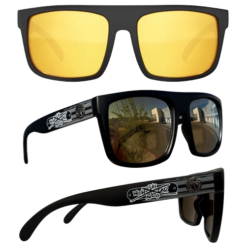 SHCA x Heatwave Regulator Sunglasses: Black with Gold Rush Lens