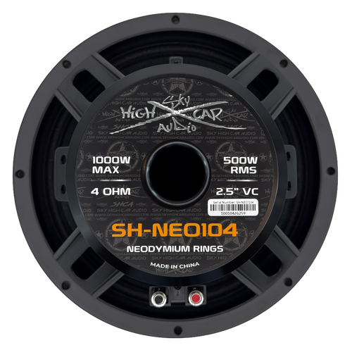SHCA NEO104 10" Neo Midrange Loudspeaker 2" VC 4 ohm (Single Speaker)
