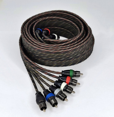 Sky High Car Audio Twisted 6-Channel Twisted RCA 12ft-20ft - Sky